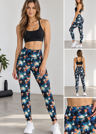 Souluxe женские спортивные леггинсы l–xl с высокой посадкой удобные плотные лосины в принт