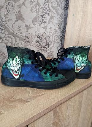Рідкісні високі кеди converse chuck taylor x dc comics "the joker" (джокер) — 40 р / 26 см