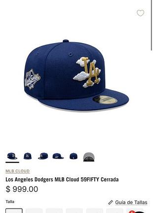 Бейсболка кепка new era 59fifty los angeles dodgers mlb cloud cerrada 57.7 7 1/4 7