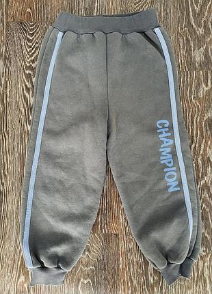 Теплі дитячі спортивні штани champion