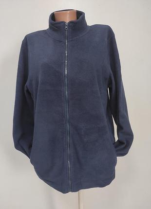 Женская флисовая спортивная кофта на молнии l/xl ог 122-128см нюанс
