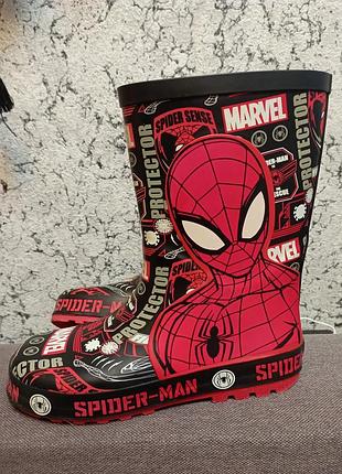 Гумові чоботи marvel spider-man (людина-павук), розмір uk 13 / устілка 21 см