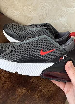 Кросівки дитячі nike air max 270 сірі з червоним, розмір 33
