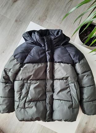 Куртка для хлопчика zara kids демісезонна чорно-сіра розмір 116 (6 років)