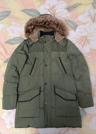 Пуховик чоловічий guess хакі розмір s