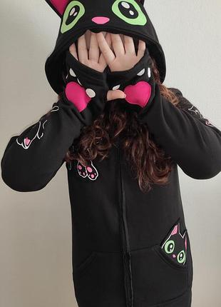 Новая сток стильная кофта толстовка женская худи на молнии от бренда cupcake cult,м-л