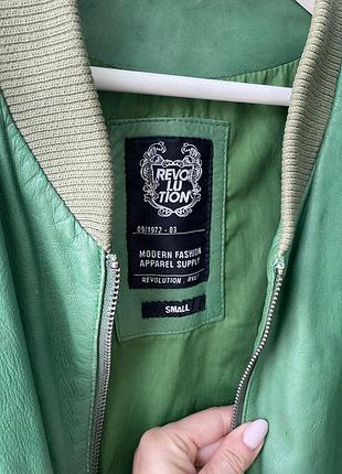 Куртка бомбер vintage leather jacket 9