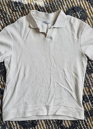 Поло унісекс zara біле розмір 38