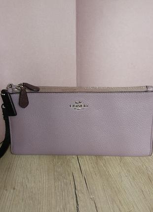 Кожаный кошелек клатч coach оригинал