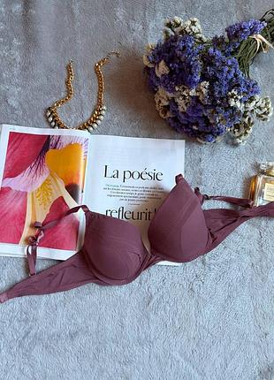 Стильный пудрово-бордовый бюстгальтер vince camuto (размер 34c / 75c)