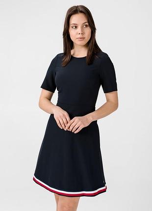 Сукня жіноча tommy hilfiger темно-синя класична сукня 6