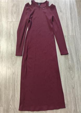 Платье, платье в рубчик новая бордовая whbm.