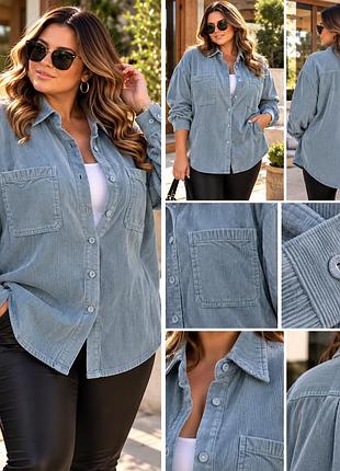 Жіноча вельветова сорочка george oversize, uk 24, 100% бавовна