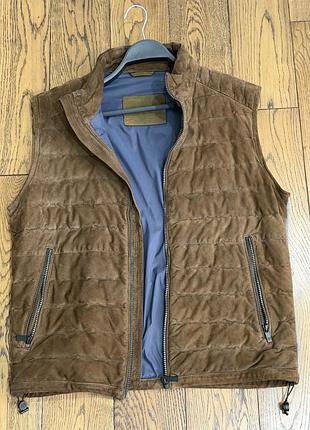 Жилетка чоловіча massimo dutti замшева, коричнева