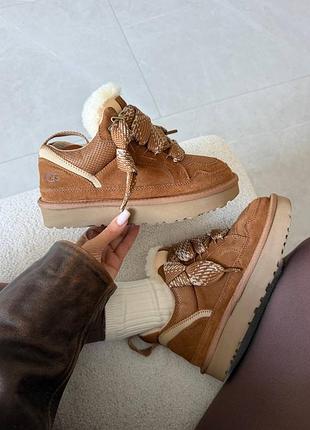 Угги женские ugg lowmel sneakers | chestnut premium