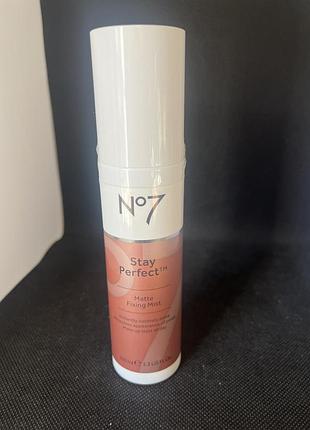 Матувальний спрей-фіксатор макіяжу no7 stay perfect matte fixing mist об'ємом 100 мл