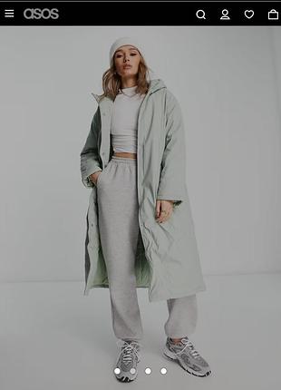 Прорезиненная куртка пальто asos унисекс
