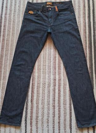 Мужские плотные деним джинсы superdry vintage copper black denim corporal slim