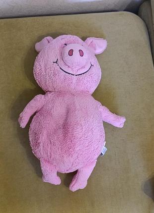 Велика плюшева іграшка-подушка порося percy pig (marks & spencer)