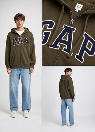 Gap adult relaxed logo zip hoodie / gap мужское зип-худи оригинал m, l, xl