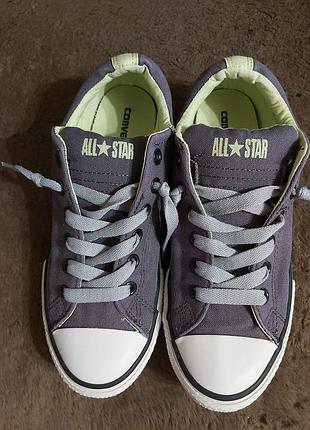 Кеды женские от converse all star оригинал. размер по бирке 38. по факту стелька 24,5см.
они очень удобны. кто носил эту обувь, тот знает. состояние с