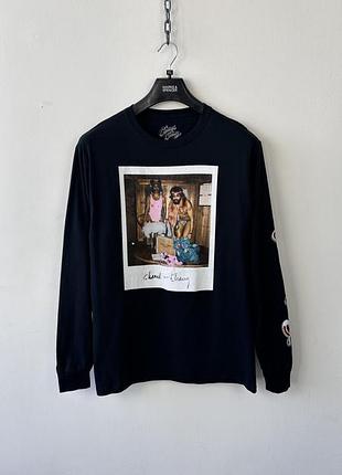 Лонгслів кофта cheech and chong up in smoke long sleeve shirt black graphic mens size m movie фільм укурені