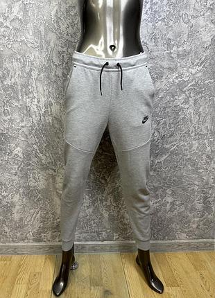Nike tech fleece штаны xs размер спортивные серые на манжетах