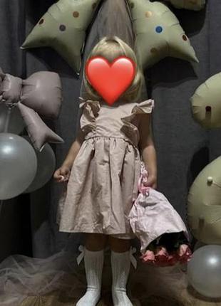 Сукня для дівчинки h&m блідо-рожева