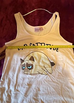 Майка atmosphere grumpy cat з принтом котика, р. 38 / m 4