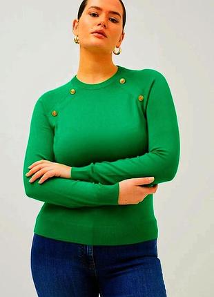 Яскравий зелений тонкий светр із віскози karen millen #4667