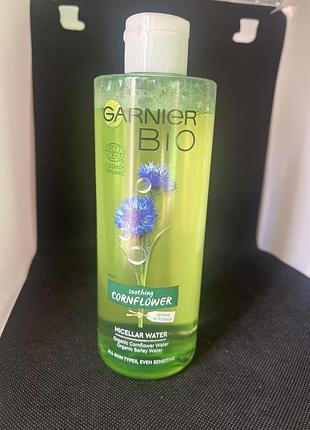 Міцелярна вода garnier bio зволожуюча з екстрактом волошки 400 мл