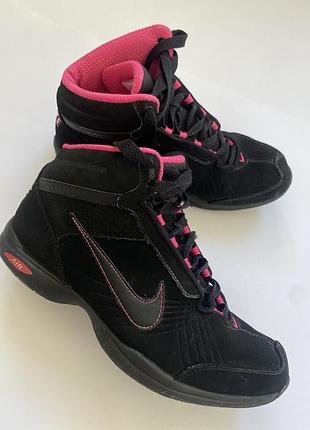 Оригинальные женские кроссовки nike air blazin sister mid / высокие черные с розовым / размер 38.5 (24.5 см)