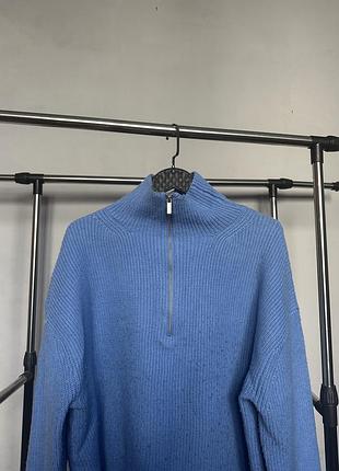 Светр жіночий h&m блакитний з блискавкою