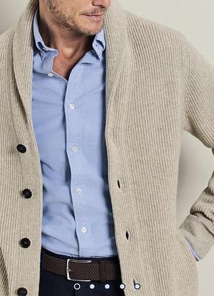 Преміальний чоловічий вовняний кардиган charles tyrwhitt l