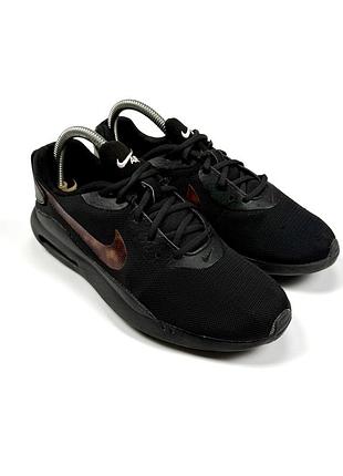 Чорні кросівки nike air max oketo з ефектним мармуровим логотипом swoosh збоку 38р 24см