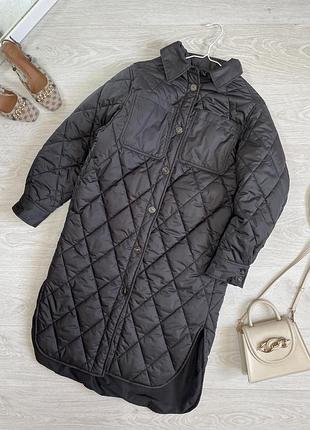 Пальто стьогане подовжене h&m 2