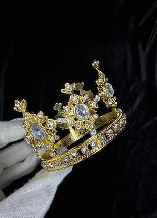 Корона коронка голову торт бенто кругла суцільна жовта золота золото золоті жовта золотиста