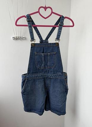 Джинсовий комбінезон шорти topshop moto розмір xs (eur 34) щільний денім