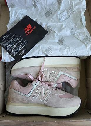New balance 574+ (574 platform / alpha pink) 3