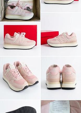 New balance 574+ (574 platform / alpha pink)