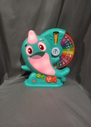 Интерактивная развивающая игрушка fisher-price linkimals «научающий нарвал» (learning narwhal).