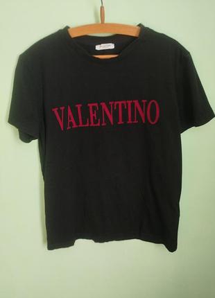 Футболка унісекс valentino чорна, розмір s