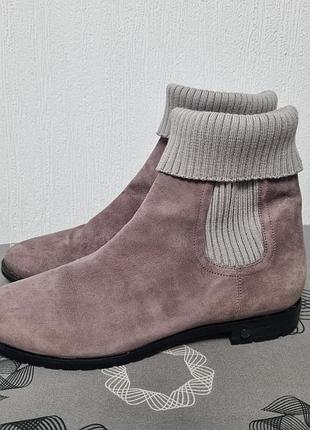 Чоботи жіночі le silla, сірі, розмір 37.5, замшеві
