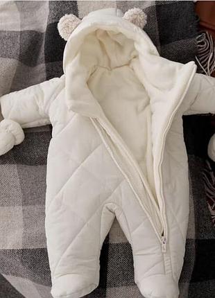 Комбінезон зимовий polar, молочний, 0-3 міс