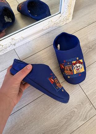 Теплі тапки кімнатні тапочки для хлопчика 31р тапки paw patrol дитячі тапочки щенячий патруль для хлопчика