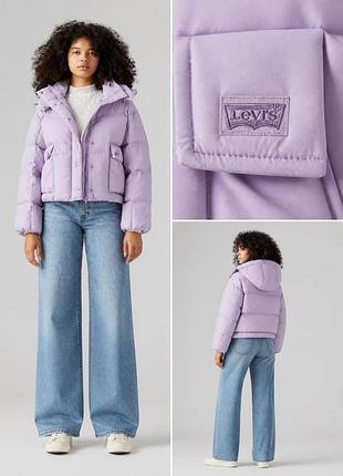 Куртка зимняя levi’s western short bubble puffer jacket / левис пуховик короткий оригінал