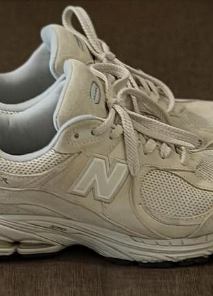 Кроссовки new balance 2002r beige p 39.5 оригинал натуральная кожа нубук на ногу 24.5-25 см длина стельки от края до края 25.5 см