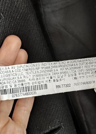 Пальто чорне вовняне zara🖤 6