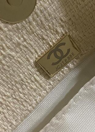 Сумка жіноча chanel велика біла 2
