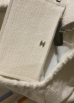 Сумка жіноча chanel велика біла 7